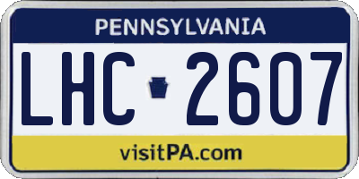 PA license plate LHC2607