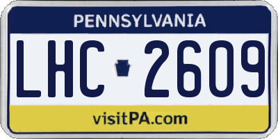 PA license plate LHC2609