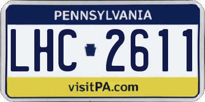PA license plate LHC2611