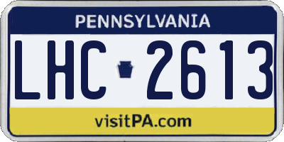 PA license plate LHC2613