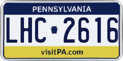 PA license plate LHC2616