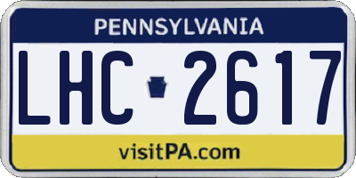PA license plate LHC2617