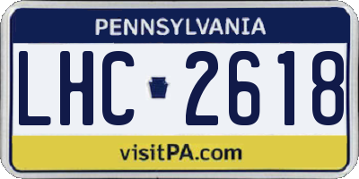 PA license plate LHC2618