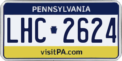 PA license plate LHC2624