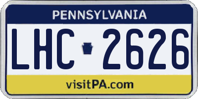 PA license plate LHC2626