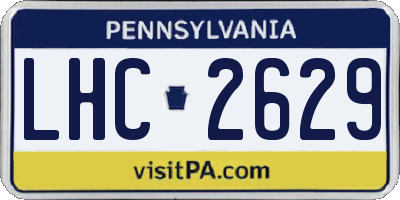 PA license plate LHC2629