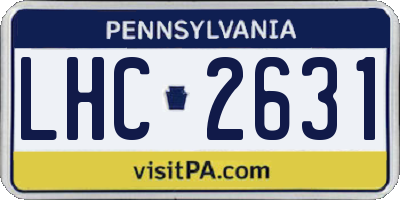 PA license plate LHC2631