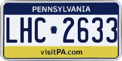 PA license plate LHC2633