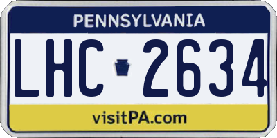 PA license plate LHC2634