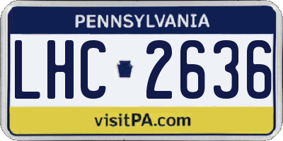 PA license plate LHC2636