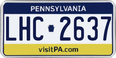 PA license plate LHC2637