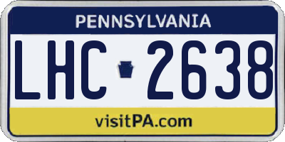 PA license plate LHC2638