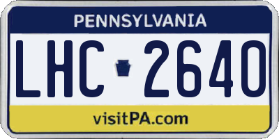 PA license plate LHC2640
