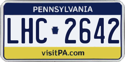 PA license plate LHC2642