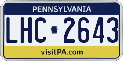 PA license plate LHC2643