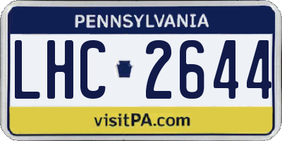 PA license plate LHC2644