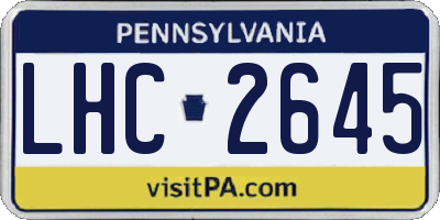 PA license plate LHC2645