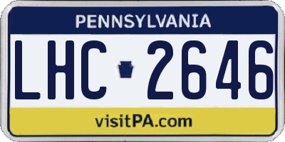PA license plate LHC2646
