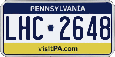 PA license plate LHC2648