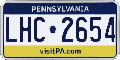 PA license plate LHC2654