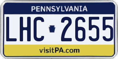 PA license plate LHC2655