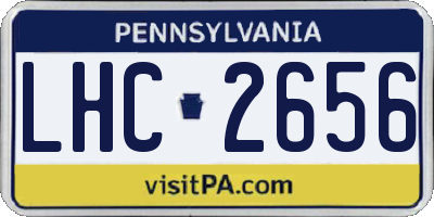 PA license plate LHC2656