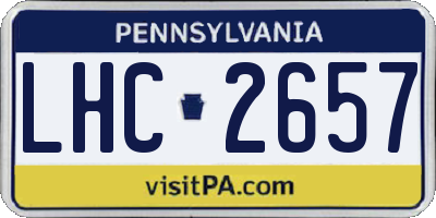 PA license plate LHC2657