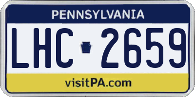 PA license plate LHC2659