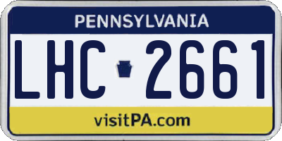 PA license plate LHC2661