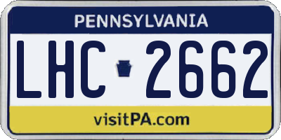 PA license plate LHC2662