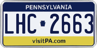 PA license plate LHC2663