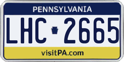 PA license plate LHC2665