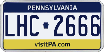 PA license plate LHC2666