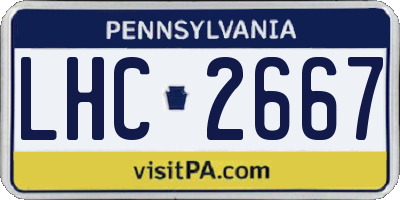 PA license plate LHC2667
