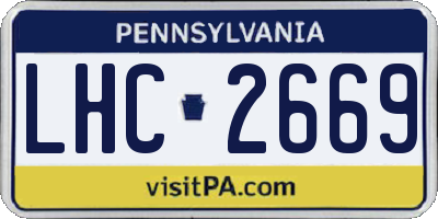 PA license plate LHC2669