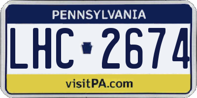 PA license plate LHC2674