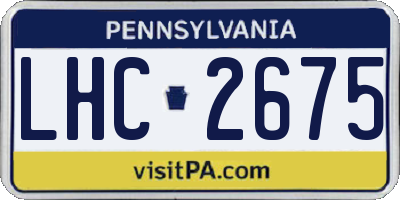 PA license plate LHC2675