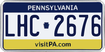 PA license plate LHC2676