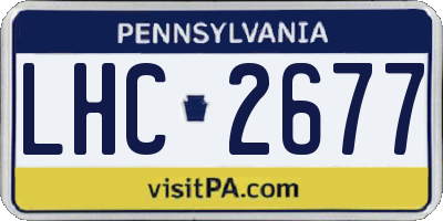 PA license plate LHC2677