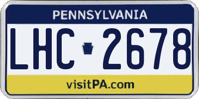 PA license plate LHC2678