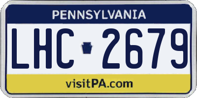 PA license plate LHC2679