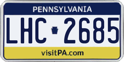 PA license plate LHC2685