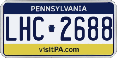 PA license plate LHC2688