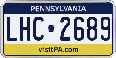 PA license plate LHC2689