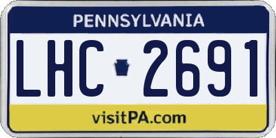 PA license plate LHC2691