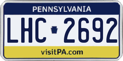 PA license plate LHC2692