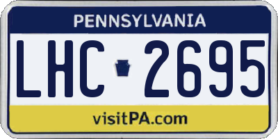 PA license plate LHC2695