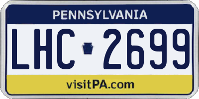 PA license plate LHC2699