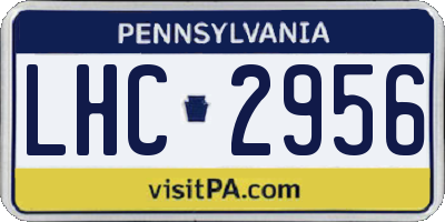 PA license plate LHC2956