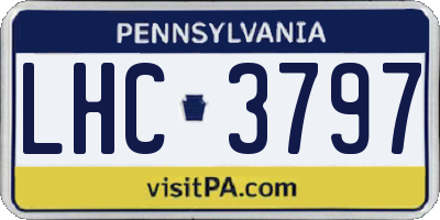 PA license plate LHC3797